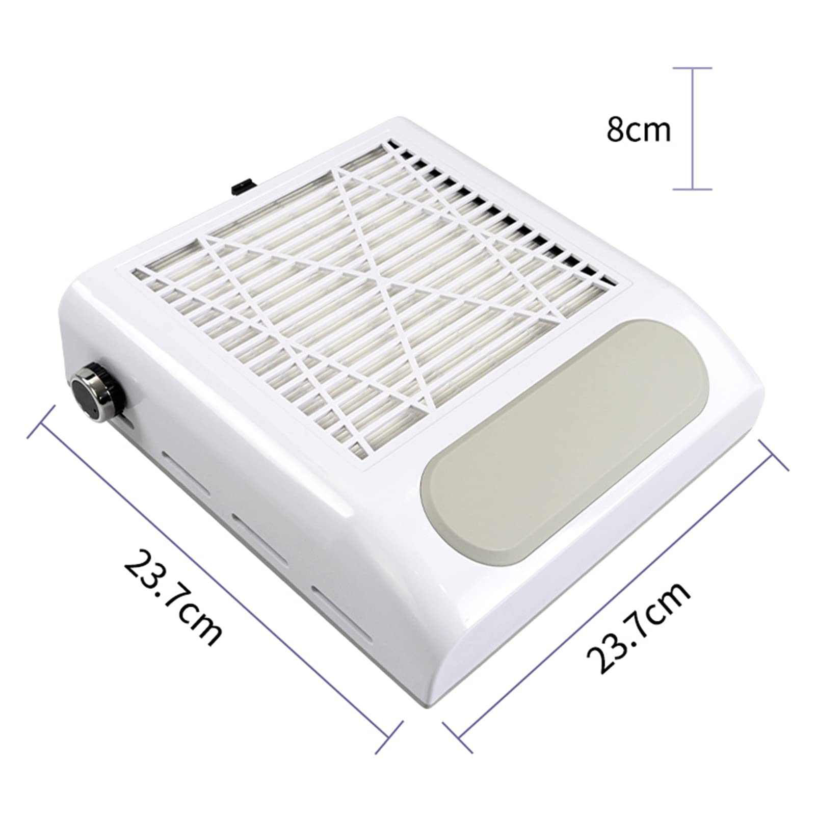 Aspirateur Ongles Professionnelle, 2 Niveaux Réglable Vitesse, Aspirateur Manucure, Collecteur de Poussière d'Ongles Puissant pour la Manucure au Salon ou à la Maison