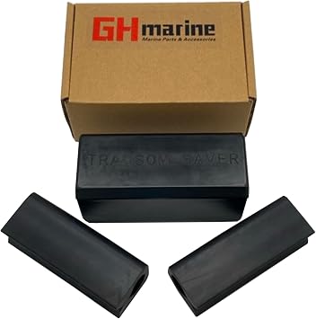 Transom Saver Support and Trailering Motor Locks for Single Ram Outboard Mercury Evinrude Johnson Yamaha Honda and Tohatsu Rubber Black