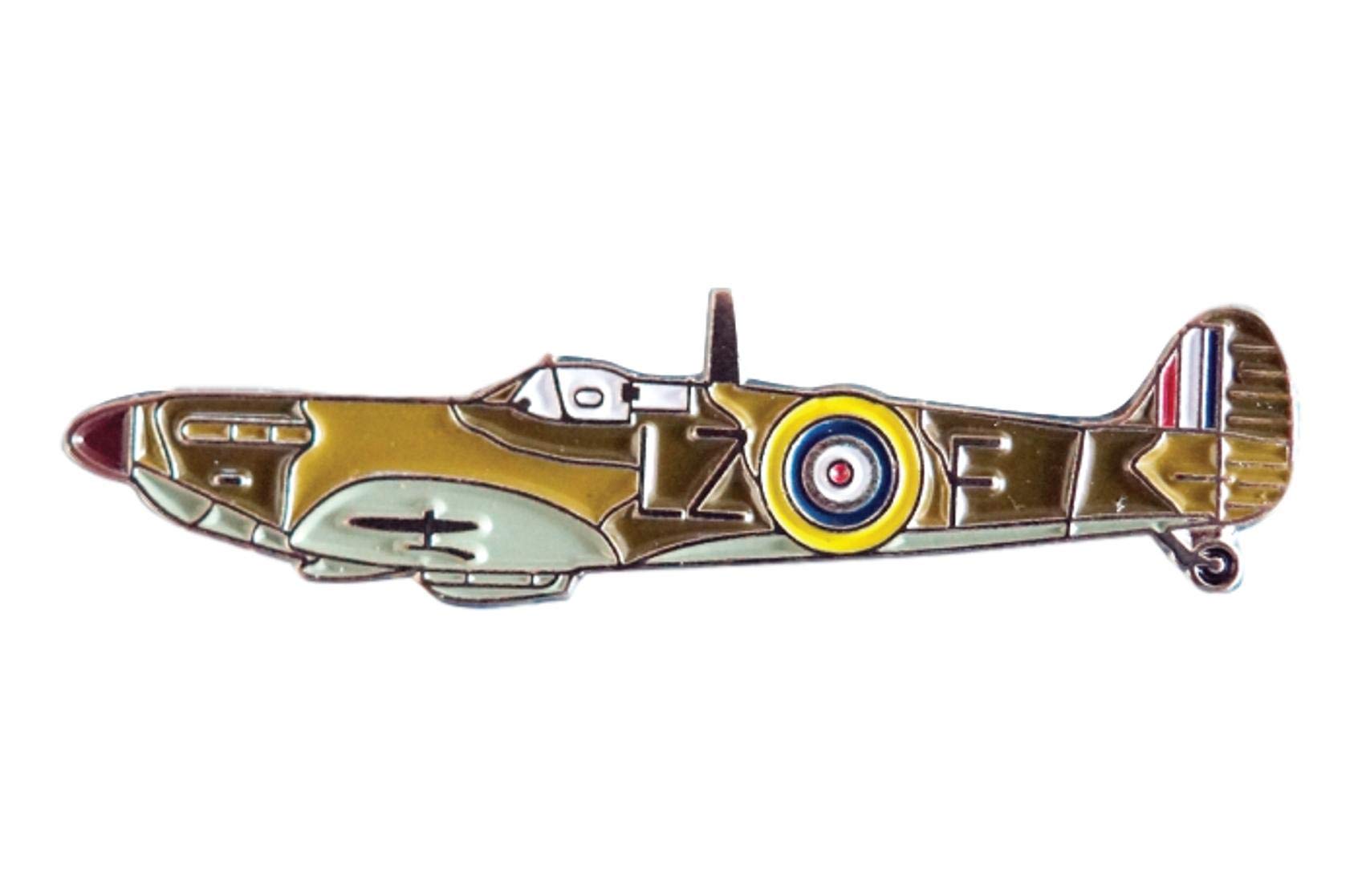 Royal Air Force Multicoloured Spitfire Landscape View Lapel Pin Badge