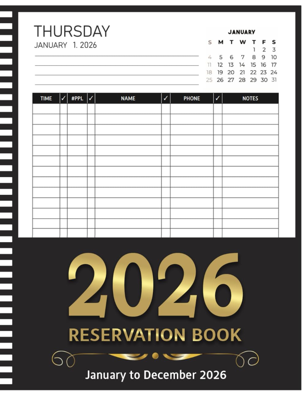 Reservation Book For Restaurant: 365 Day Dated Reservations Planner | Year-Round Dinner Table Organizer | Daily Hospitality and Appointment Tracking Log for Hotels and Restaurants Management