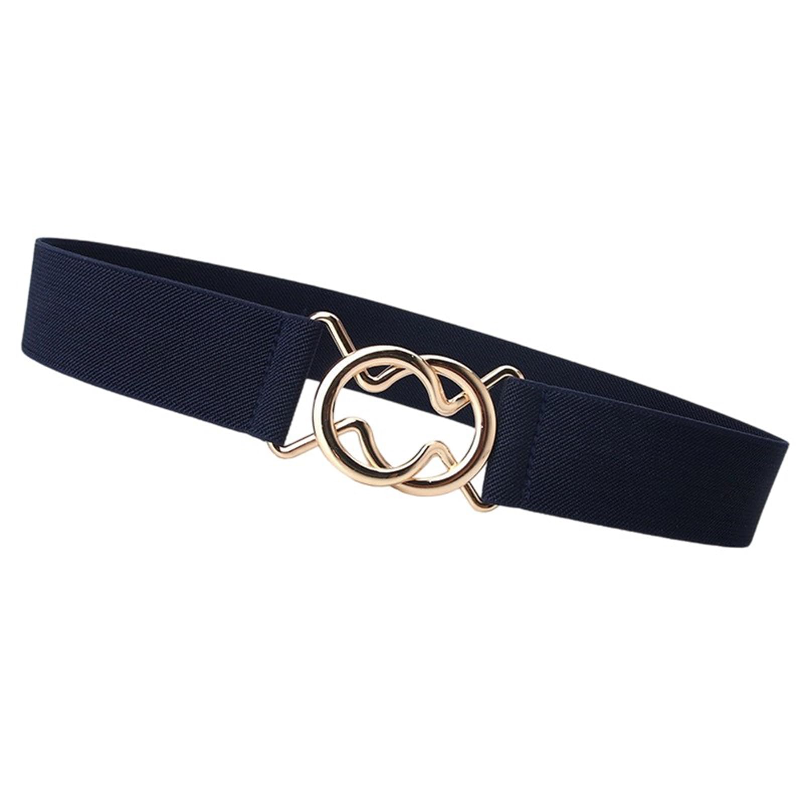 MICFENY Stretch Fabric Waist Cincher Belt With Metal Hook Closure Flexible Waistband For Women Teens Casual Outfit Dresses
