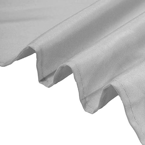 Miniatura 3 de BalsaCircle Mantel cuadrado de poliéster plateado de 90 x 90 pulgadas para bodas, fiestas, catering, cocina, comedor, eventos