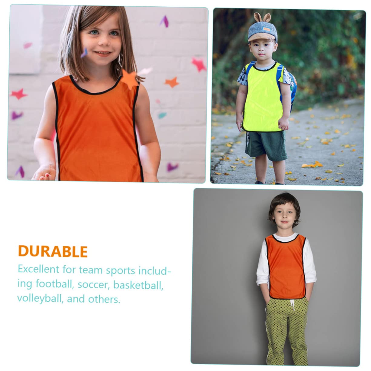 ibasenice 12Pcs Breathable Sports Vests for Team Games Washable Soccer Pinnies Vibrant Colors Lightweight Jerseys for Basketball Football Rugby and Outdoor Activities