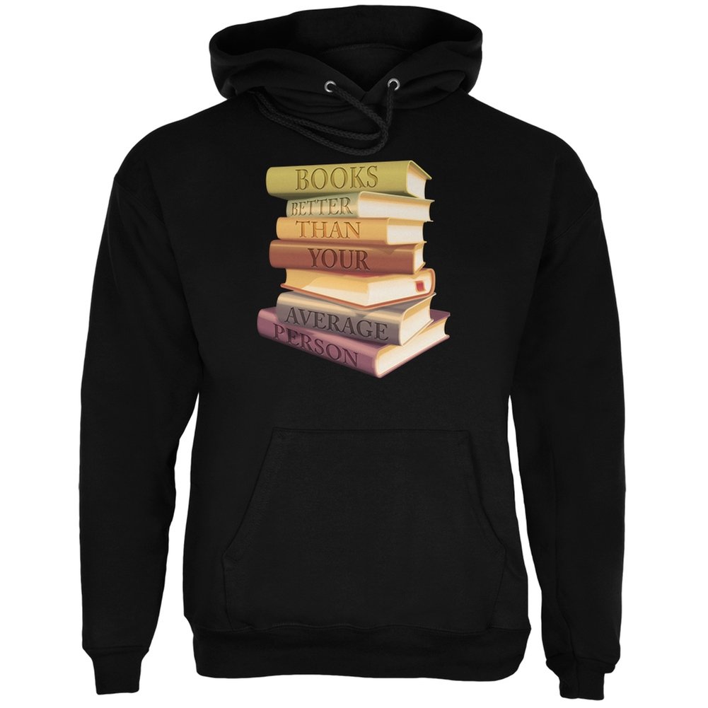 Old GloryBooks Better Than People Black Adult Hoodie