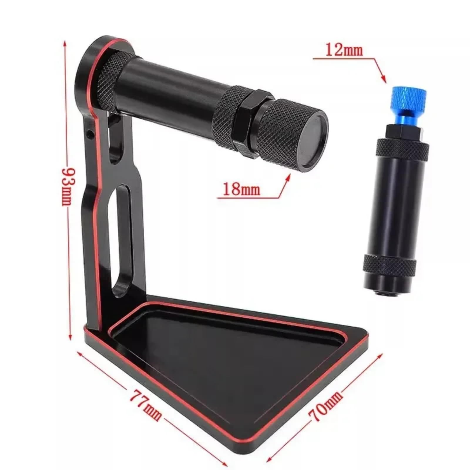 Ricambi Crawler RC Per RC Auto Aggiornamenti Parti Componenti In Alluminio 12MILLIMETRI 17MILLIMETRI Esagonale Ruota Equilibratrice Strumento Equilibrio Dinamico Base Supporto(Red)