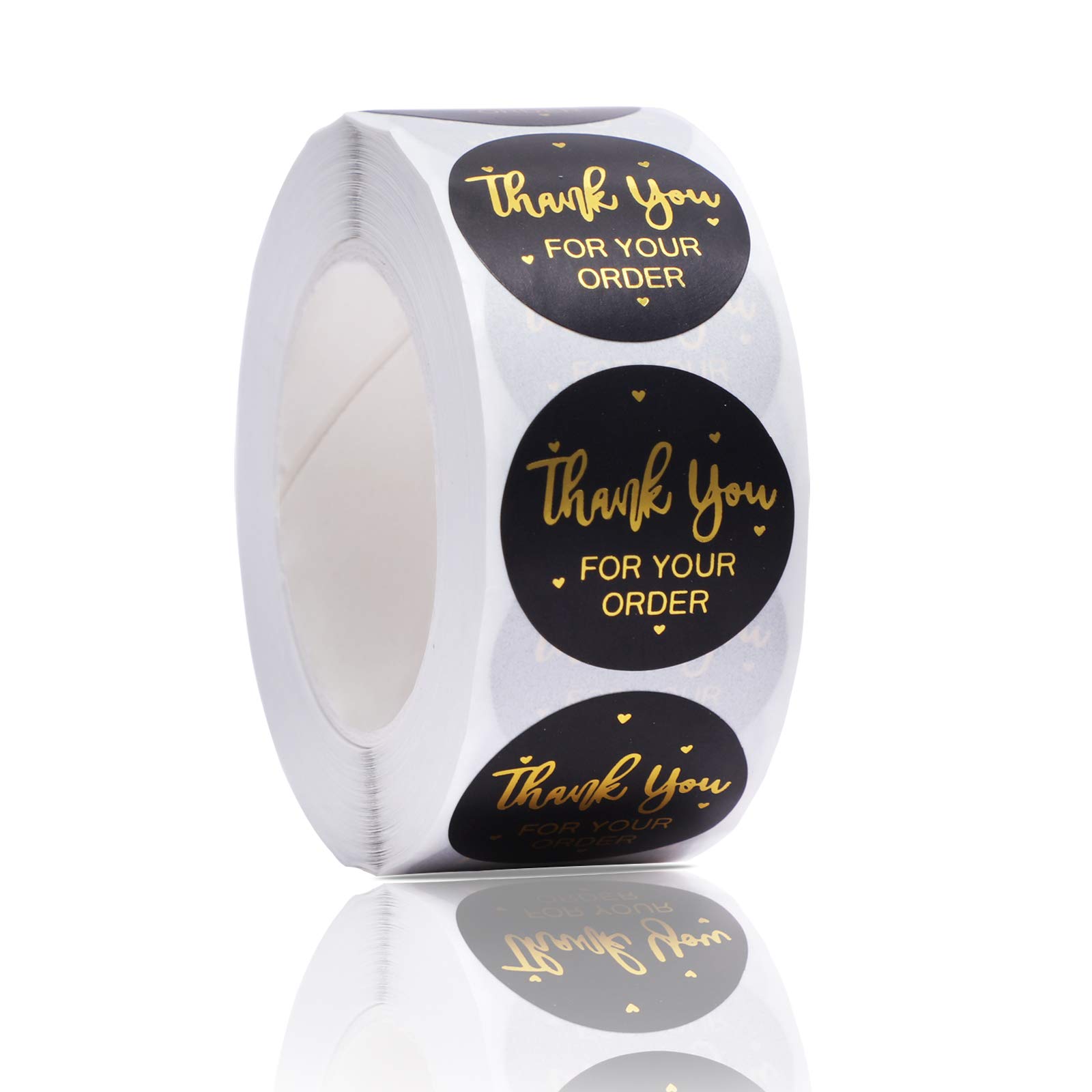 KYCC Thank You Stickers Roll 500pcs 1.5" Gold FontsThank You for Supporting My Small Business Stickers for Mailers Bag Tags Greeting Cards Gifts for Sealing and Decoration