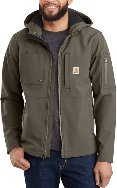Carhartt Men's Rain Defender Relaxed Fit Midweight Softshell Hooded Jacket