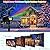 Nazuwke Laser Christmas Projector Lights Outdoor, Red Green Blue 3 Color Firefly Lights Show Laser Projection with Remote, Waterproof Projector Lights Holiday Decor for House Party Xmas Halloween