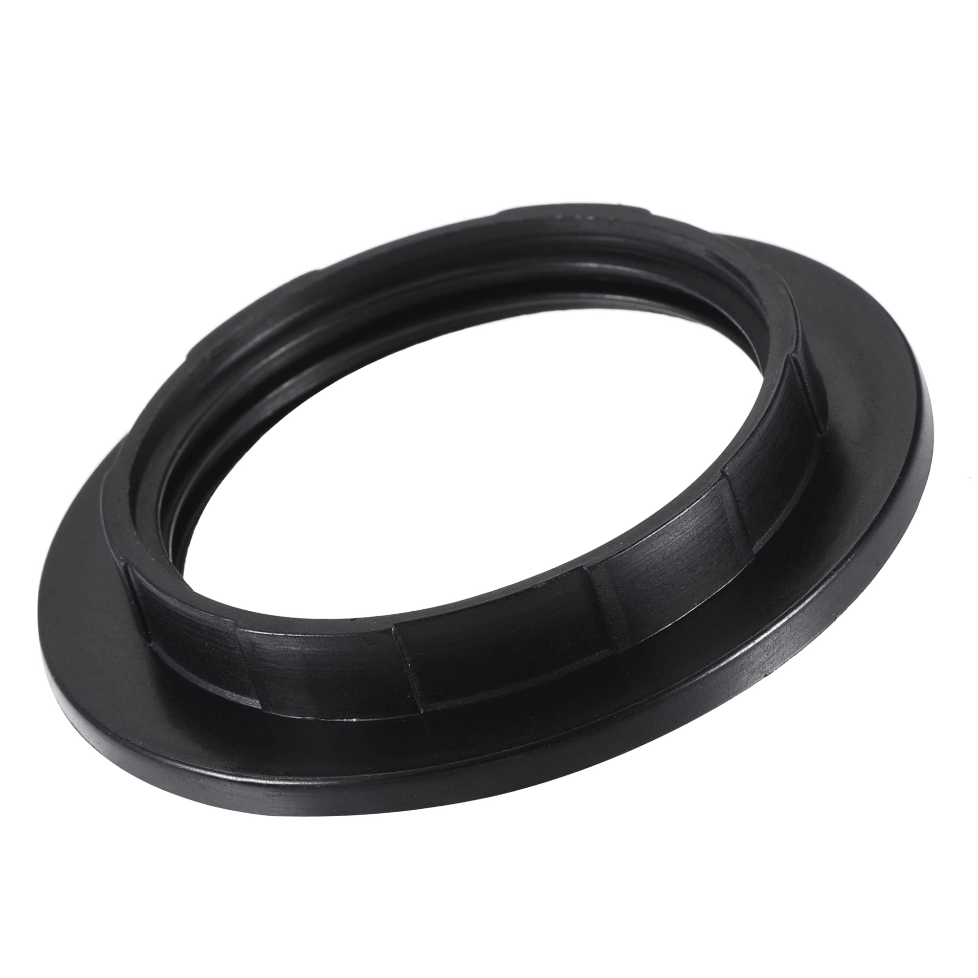 MECCANIXITY E26/E27 Light Socket Rings Lamp Shade Holder Adapter Ring Replacement for Light Fixtures, Black Pack of 4