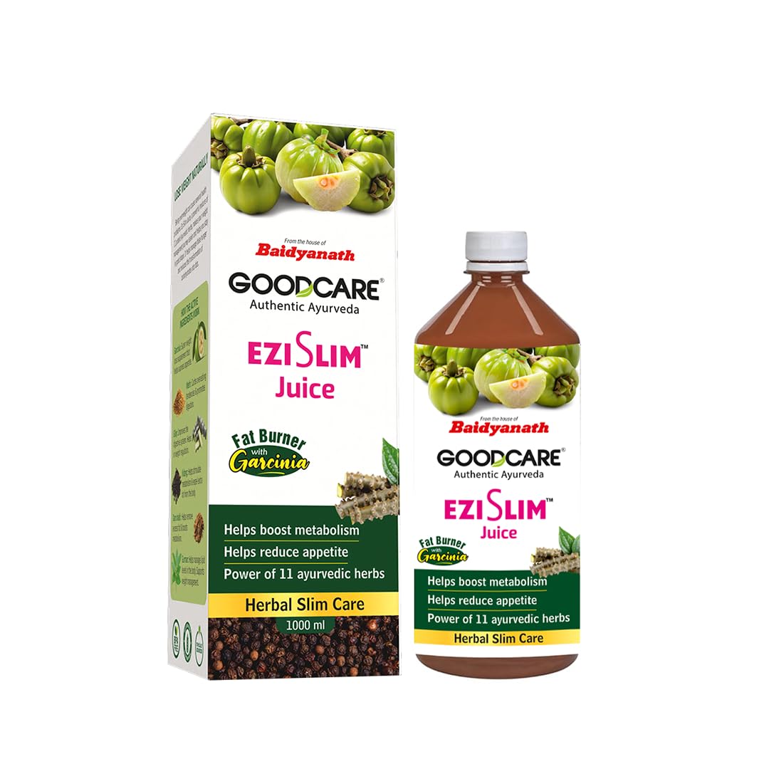 GOODCARE EziSlim Slimming Juice | Weight Management | Natural Fat Reducer | With 10 Ayurvedic Herbs | Garnicia | Methi | Amla | Giloy | Gokharu | Gurmar | 1000 ml (B0DHH6BS32) Amazon Price History, Amazon Price Tracker