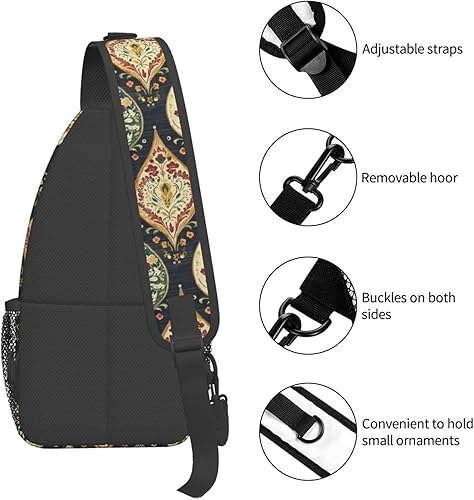 Miniatura 3 de Small Crossbody Bags for Women Men - Vintage Pattern 1 Print Adjustable Shoulder Bag Fanny Packs Belt Sling Bag Crossbody Purses Backpack for Travel