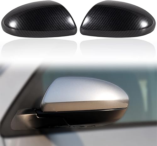 CZShiYue Cubierta de fibra de carbono para espejo retrovisor para puerta, cubierta protectora para Mazda 23 2010-2013 (sin versión de lámparas de