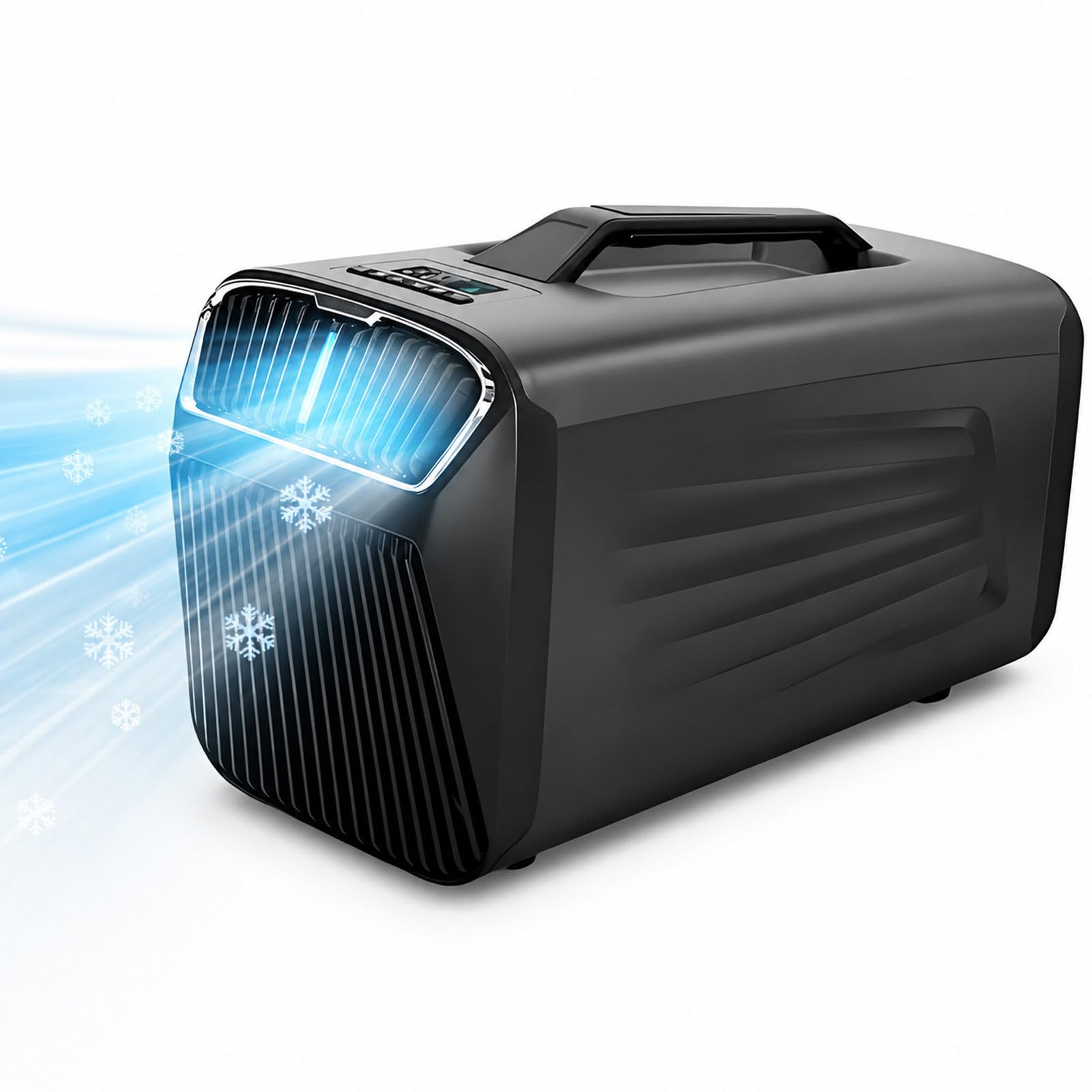 NYANS Portable Air Conditioner for Camping Outdoor and Indoor Use, 5200 BTU Fast Cooling Capacity for Tent AC, Quiet Air conditioning for Small Rooms, Pet House 24V/220V-Gray