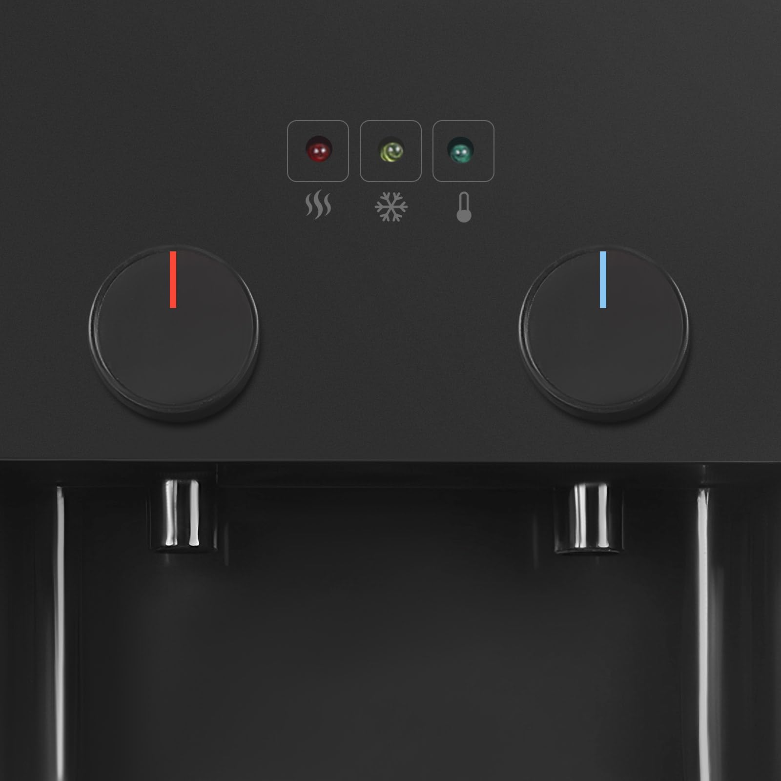 Dispensador de agua eléctrico, fuente de agua fría y caliente de 550W, negro