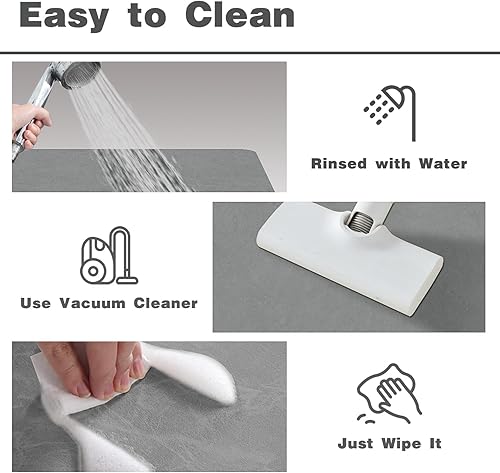Miniatura 7 de Bathroom Mat Quick Dry, Bathroom Rugs Non Slip Washable Thin Absorbent Bath Mat Fits Under Door Bathroom Floor Mat Perfect for Bath, Shower, or Sink