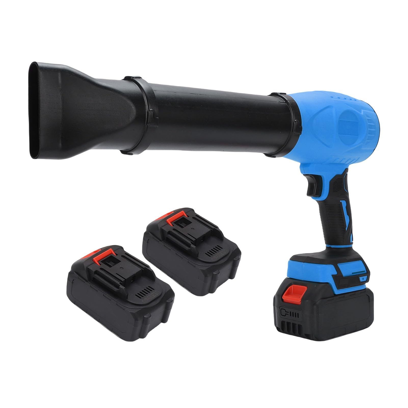 Soplador de Hojas Potente soplador de Aire inalámbrico 33000 RPM Control de Velocidad Continuo 2 Tubos de extensión para Viajes de Camping al Aire Libre Viene con 2 baterías