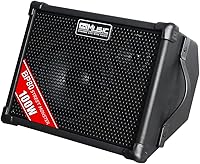 Vista 1 de Coolmusic BP80 amplificador a batería para guitarra acústica - altavoz Bluetooth portátil 100W, 6 entradas, ecualizador de 3 bandas, negro