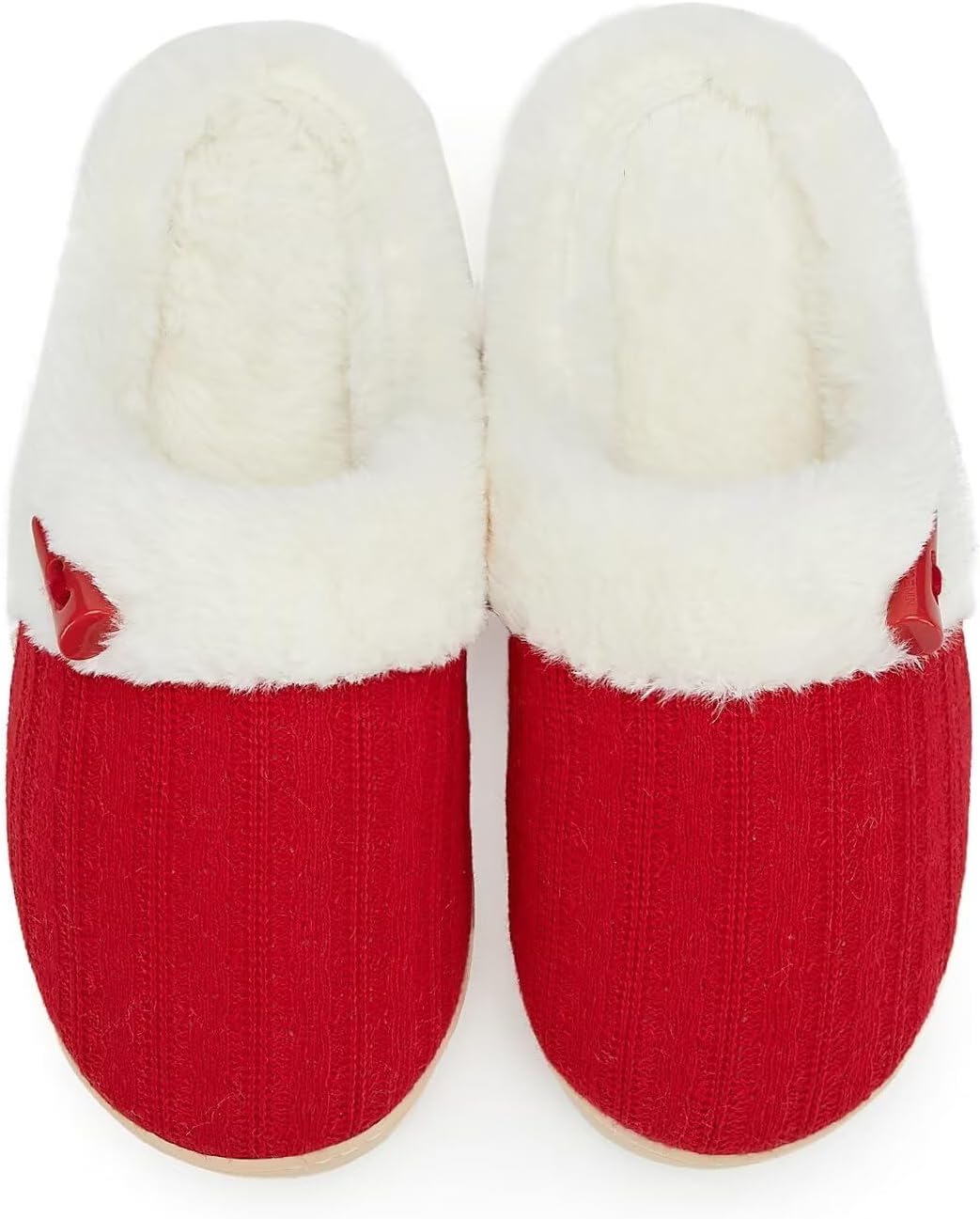 NineCiFun Women's Slip on Fuzzy Slippers Memory Foam House Slippers Outdoor Indoor Warm Plush Bedroom Shoes Scuff with Faux Fur Lining