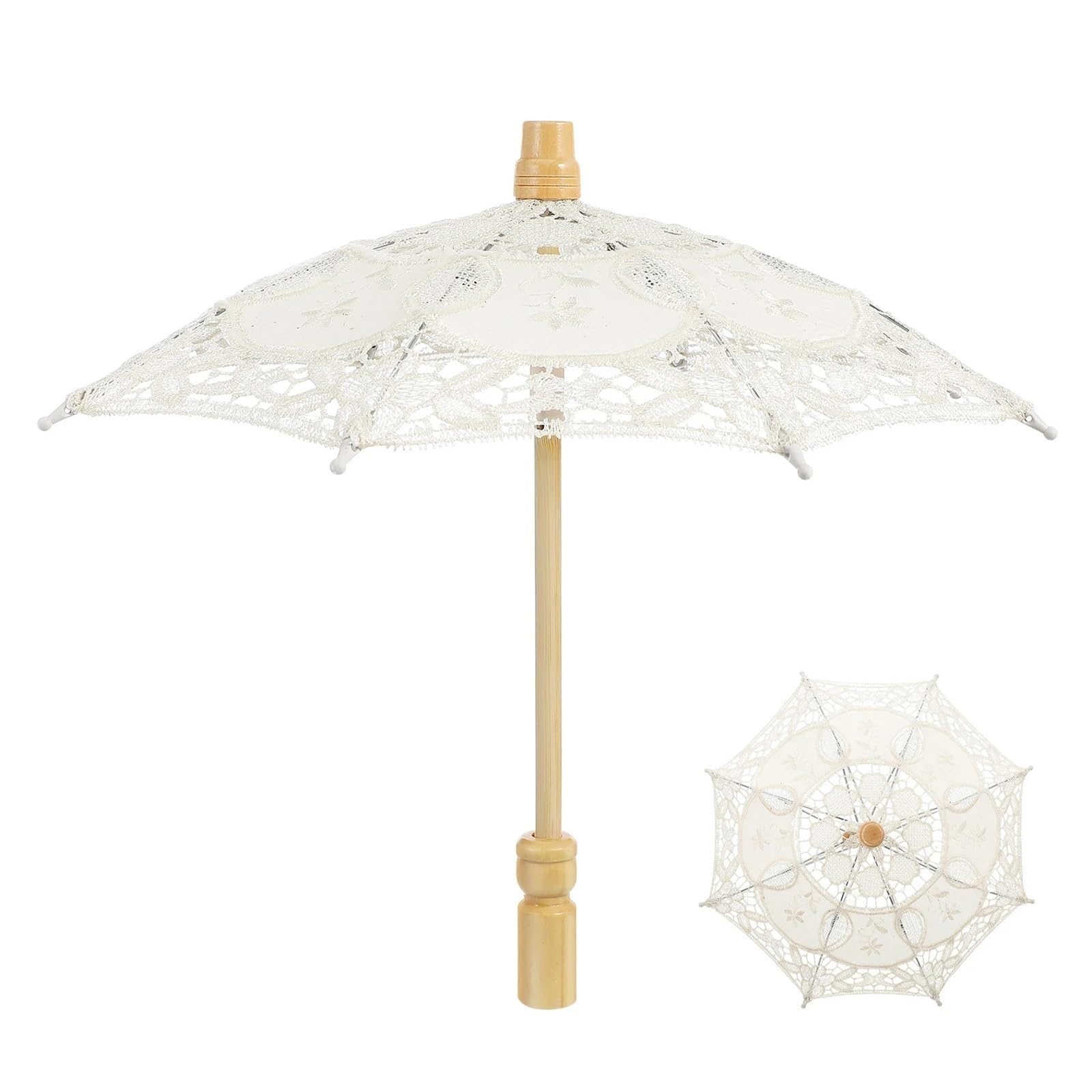 Parapluie de mariage en dentelle, parasol à main, Lace Cotton Umbrella Parasol Wedding Photography Prop Craft Embroidery Decor Gift