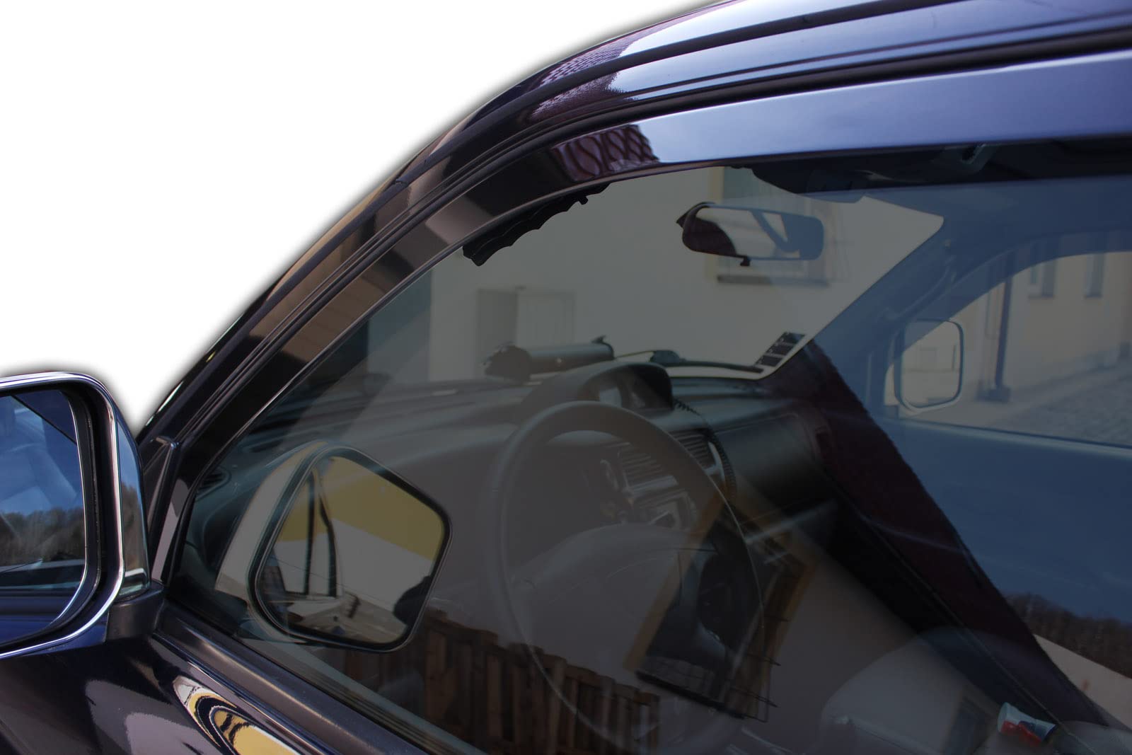 J&J AUTOMOTIVE Deflettori d'Aria per Mitsubishi Pajero Sport 1998-2008, Set da 4 Pezzi, Nero Fumé Oscurato Heko
