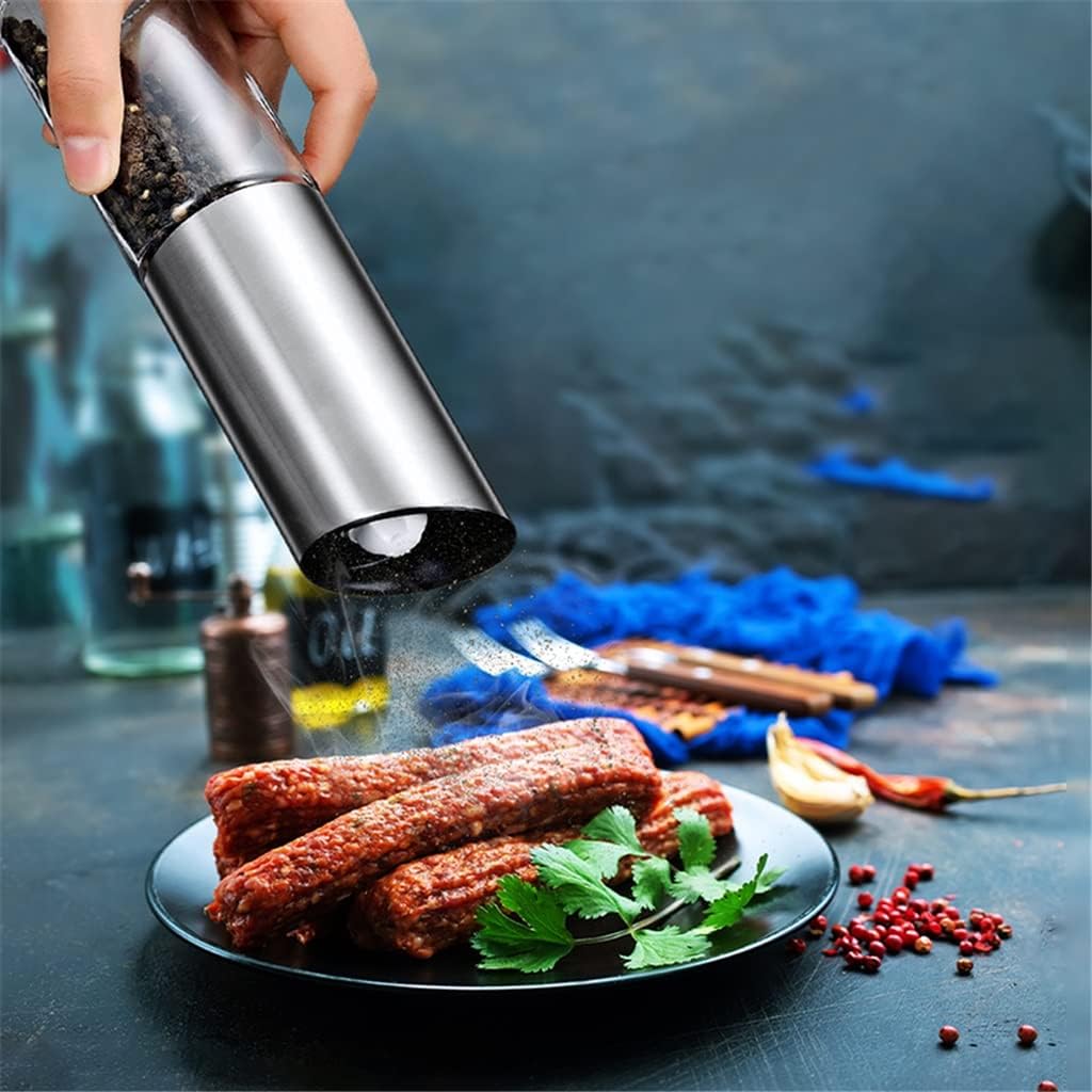 Automatic Adjustable Electric Pepper Salt Grinder Mill Seasoning Grinding for Cooking Rechargeable Mills Kitchen Tools
