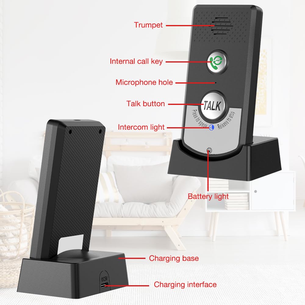 Intercomunicador Bidireccional, Timbre Inalámbrico, Voz De L | Envío Gratis