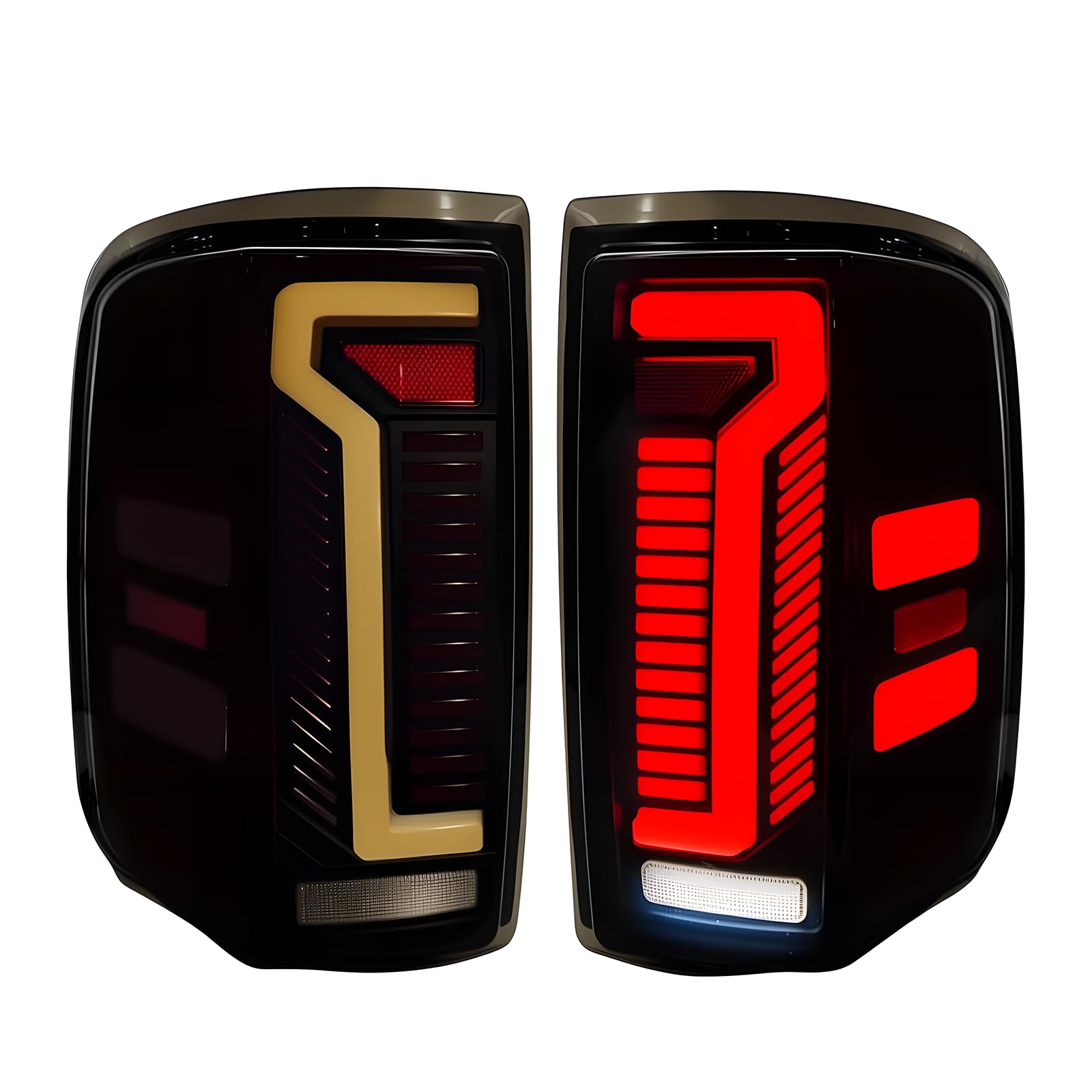 LED Tail Lights Compatible With 2004-2008 Ford F150 Tail Lamps Rear Brake Signal w/Boot Animation Smoke Lens 1 Pair of Tail Lights