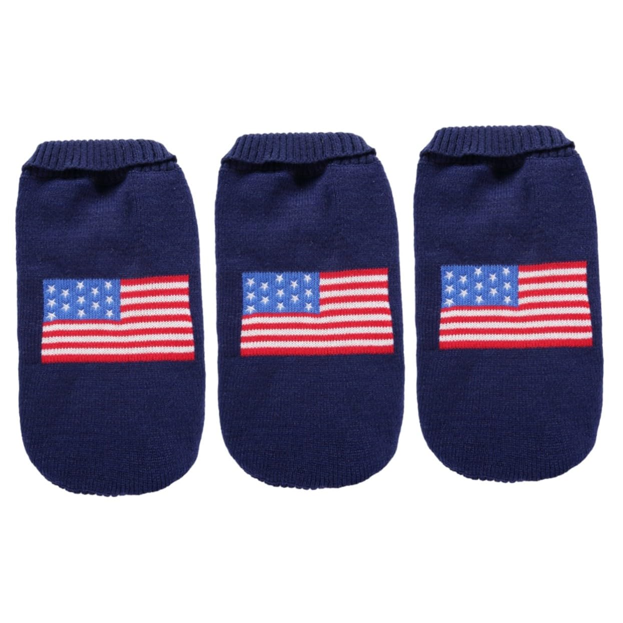 VICASKY 3 Pièces Pull pour Chien XXS Motif Drapeau Américain Vêtement Chiot Chaud et Facile à Porter pour Sorties et