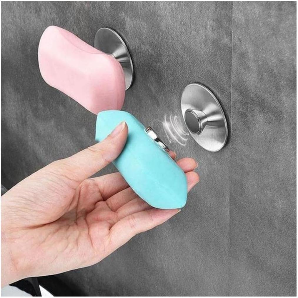 soap dish, Magnetic Self Draining Holder Stainless Steel Soap Savers for Shower Wall for Bar(C)
