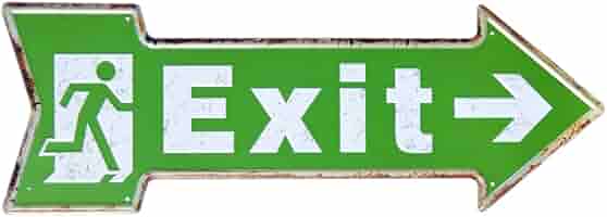 ハンドサイン　看板　ＥＸＩＴ Amazon.co.jp: 【USA アメリカン デザイン】EXIT 出口 車庫 店舗
