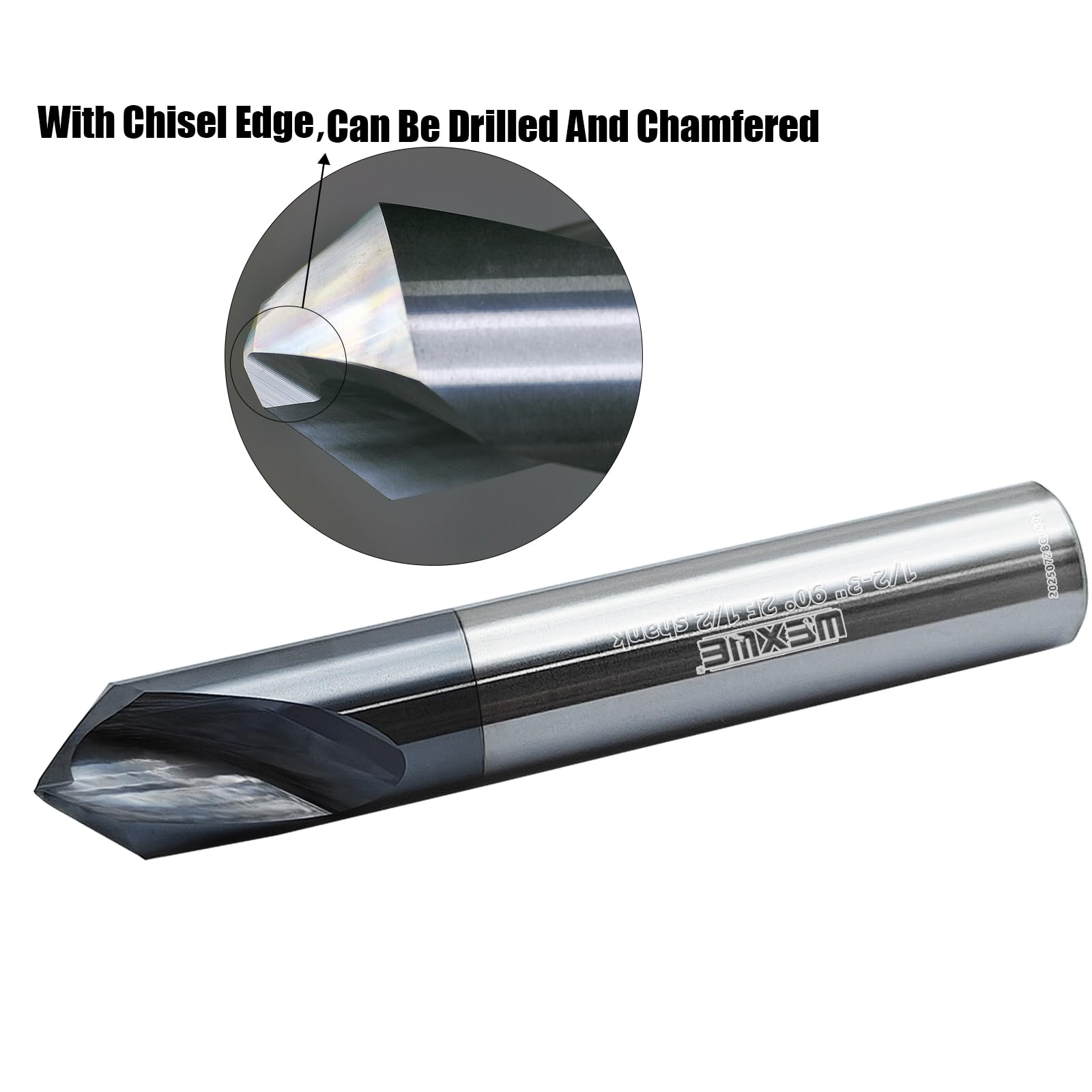 WEXWE Tools Chamfer End Mill,Drill Tip With Cutting Edge For Carving - View #13