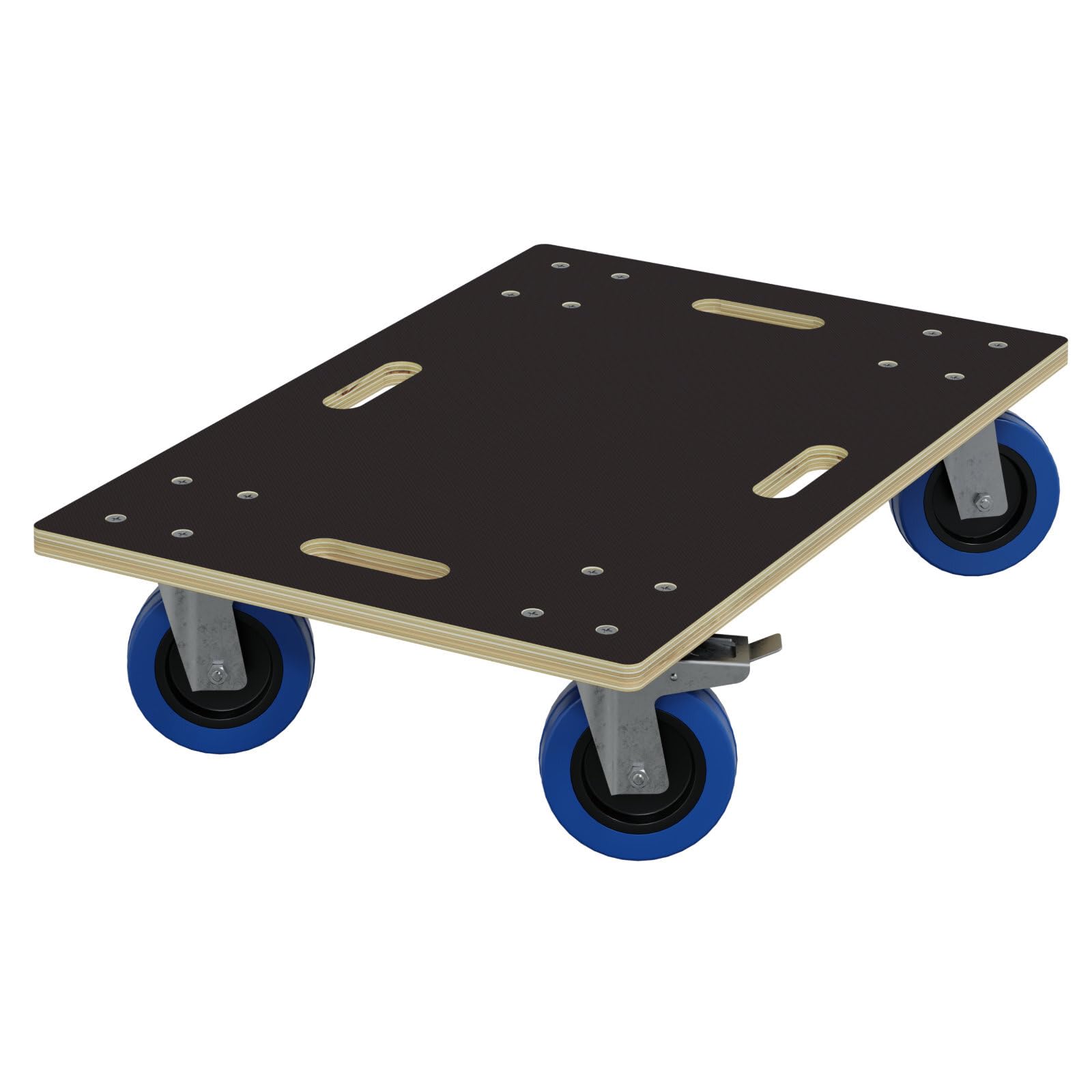 HAGO Lot de 24 roulettes pour meubles avec frein de 40 x 60 cm - Planche à roulettes robuste jusqu'à 800 kg - Chariot de transport pour meubles avec poignées encastrées - Chariot de qualité supérieure
