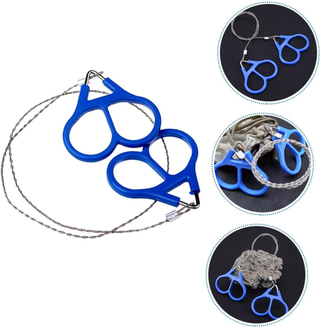 Garneck 4pcs Portable Wire Saws Lightweight Manual for Outdoor Camping Pruning and Emergency Situations