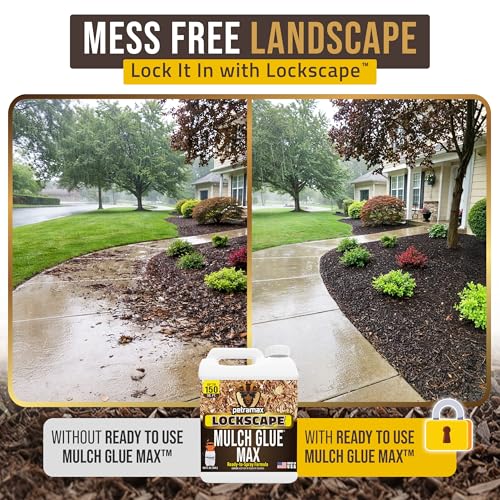 Image of PetraMax Lockscape Ready to Use Mulch Glue for Landscaping, 1 Gal, USA-Made