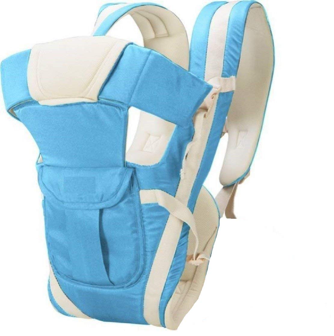 TEENY WEENY Baby Carrier Cum Kangaroo Bag with Hip Seat and Head Support for 4-12 Months WB (Sky Blue)