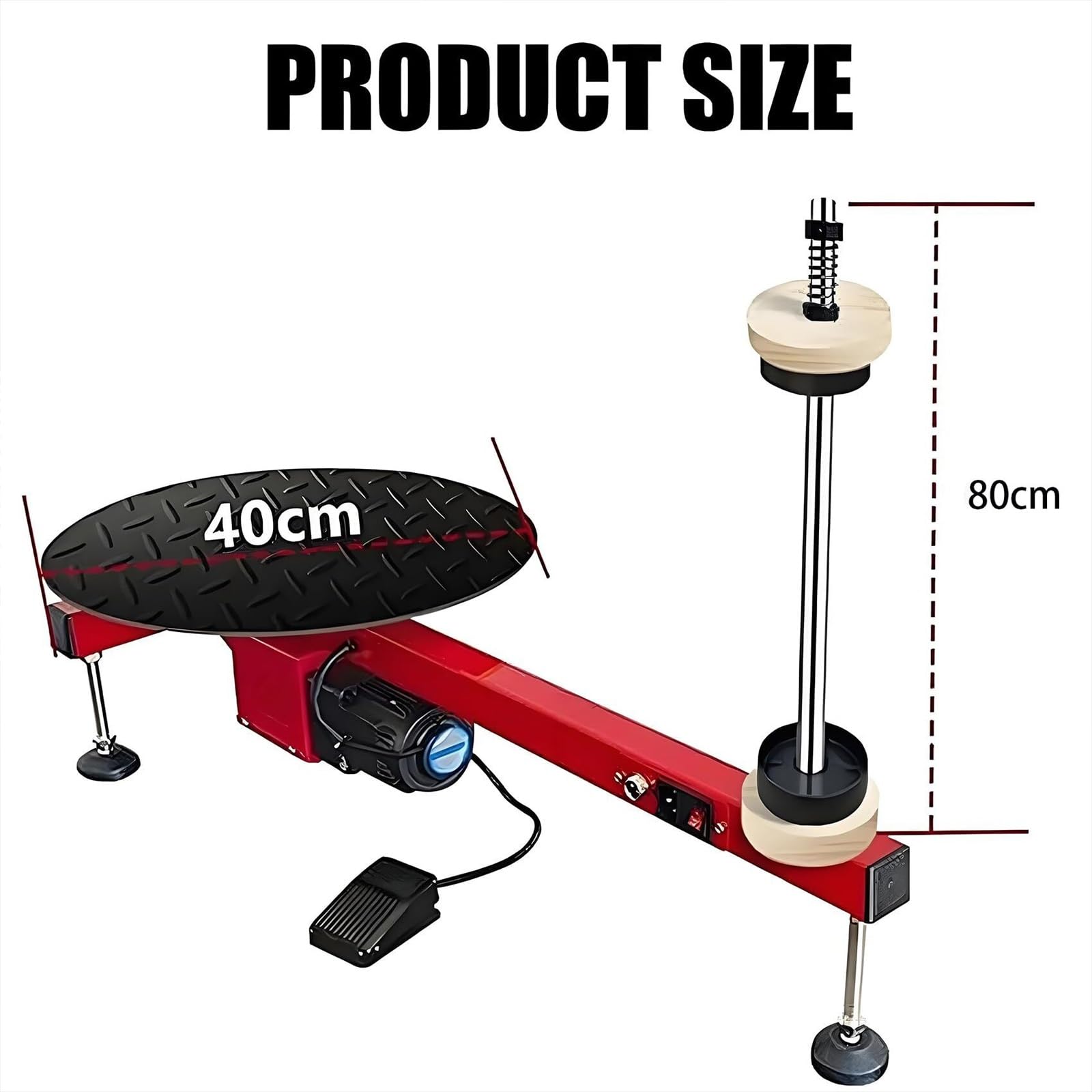 Banderoleuse électrique pour palettes, Distributeur de Film étirable Semi-Automatique avec pédale, Presse à balles enveloppante avec Plateau tournant de 40cm, pour l'emballage, l'expédition