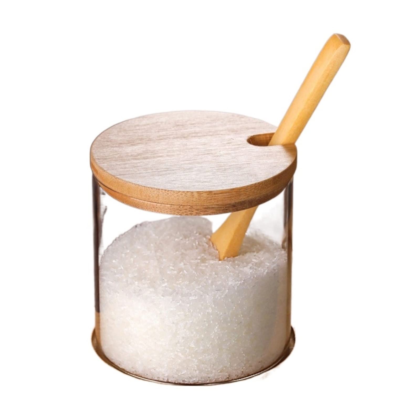 JINGYAN Storage Jars Spice Jar Set Kitchen Glass Home Pepper Sugar Salt Storage Container Condiment With