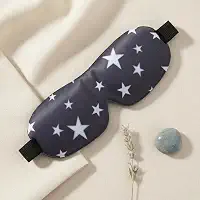 Máscara de Dormir 3D Premium, Poliéster Leve, Design Anatômico, Bloqueio Total de Luz, para Viagem e Uso Diário, 15g, Preta e Rosa (Estrela)