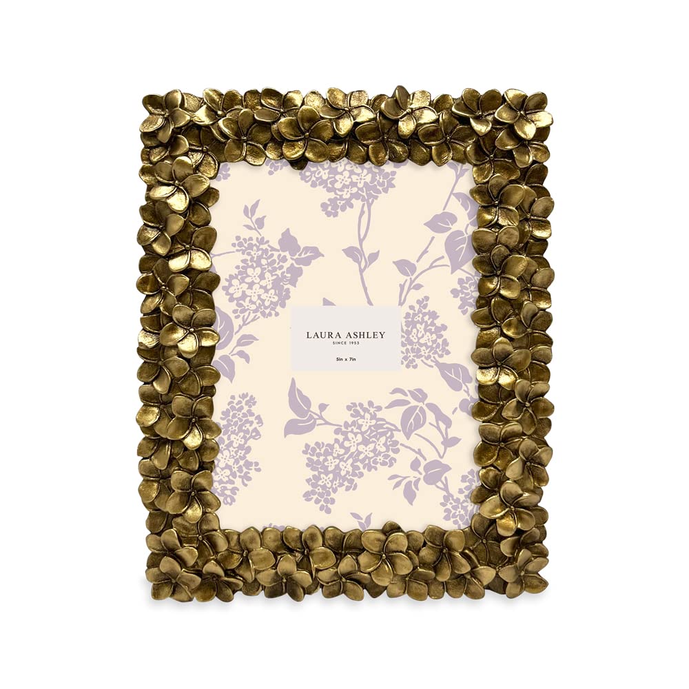 Amazon.com - Laura Ashley 5x7 Gold Flower Textured Hand-Crafted