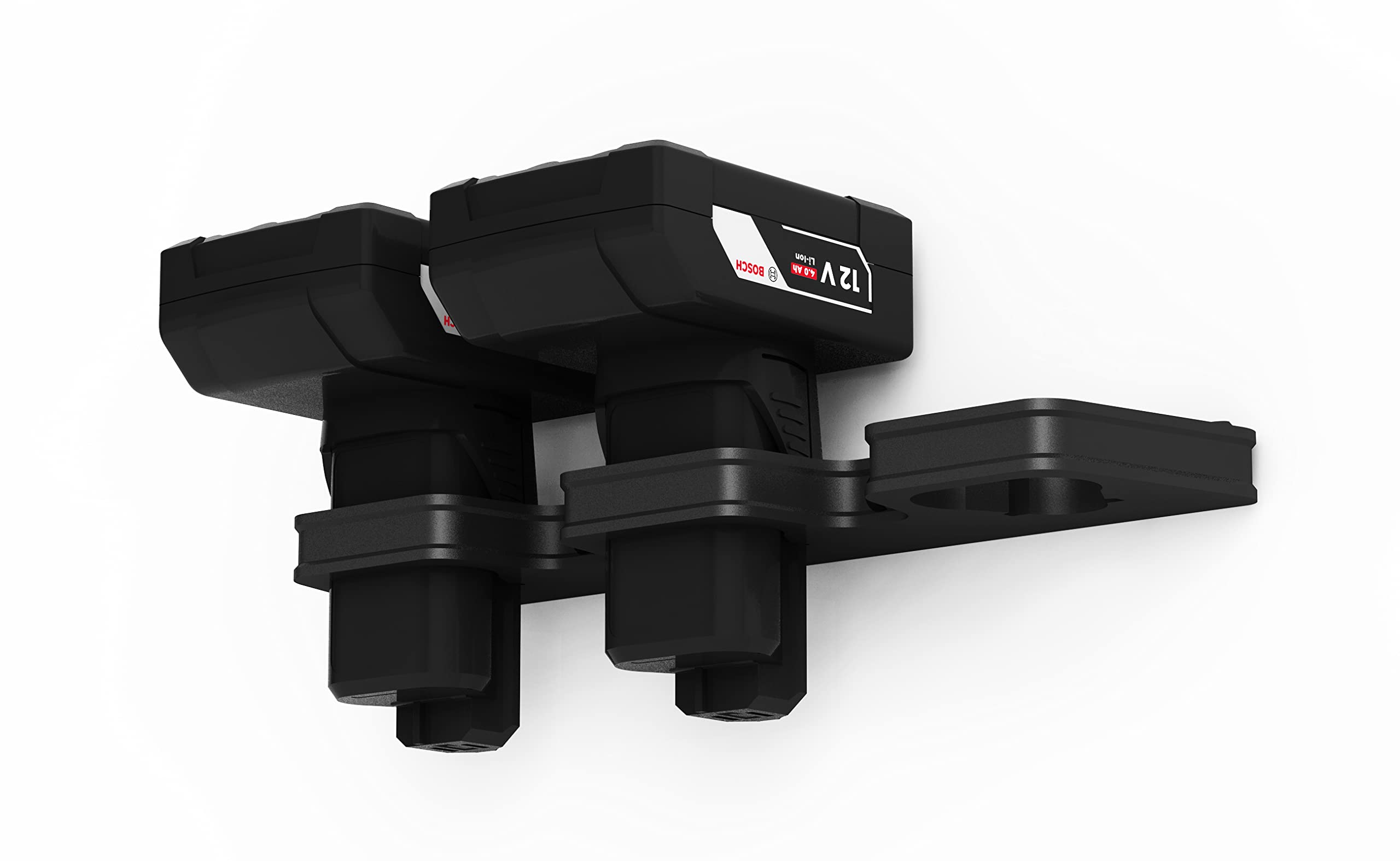 NewGround Designs Supporto da parete a batteria adatto per batterie Bosch Professional da 12 V (serie blu GBA), prodotto in Germania (3 batterie)