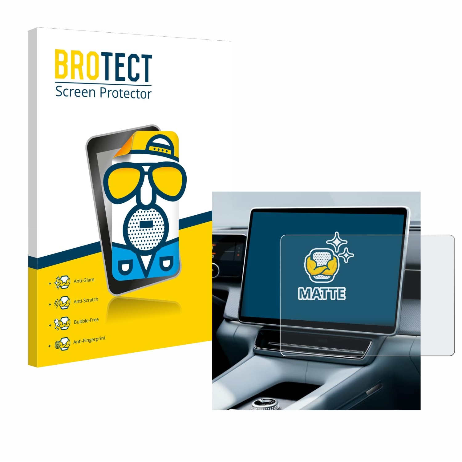 Screen Protector Anti-Glare compatible with Polestar 4 2025 Screen Protector Matte, Anti-Fingerprint Protection Film