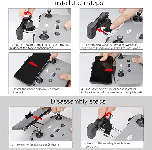 Miniatura 4 de RCGEEK 7.9" Tablet Clip Mount Holder Extender Kit Compatible with Autel EVO 2 Drone Controllers Removeable Extended Stand Accessory