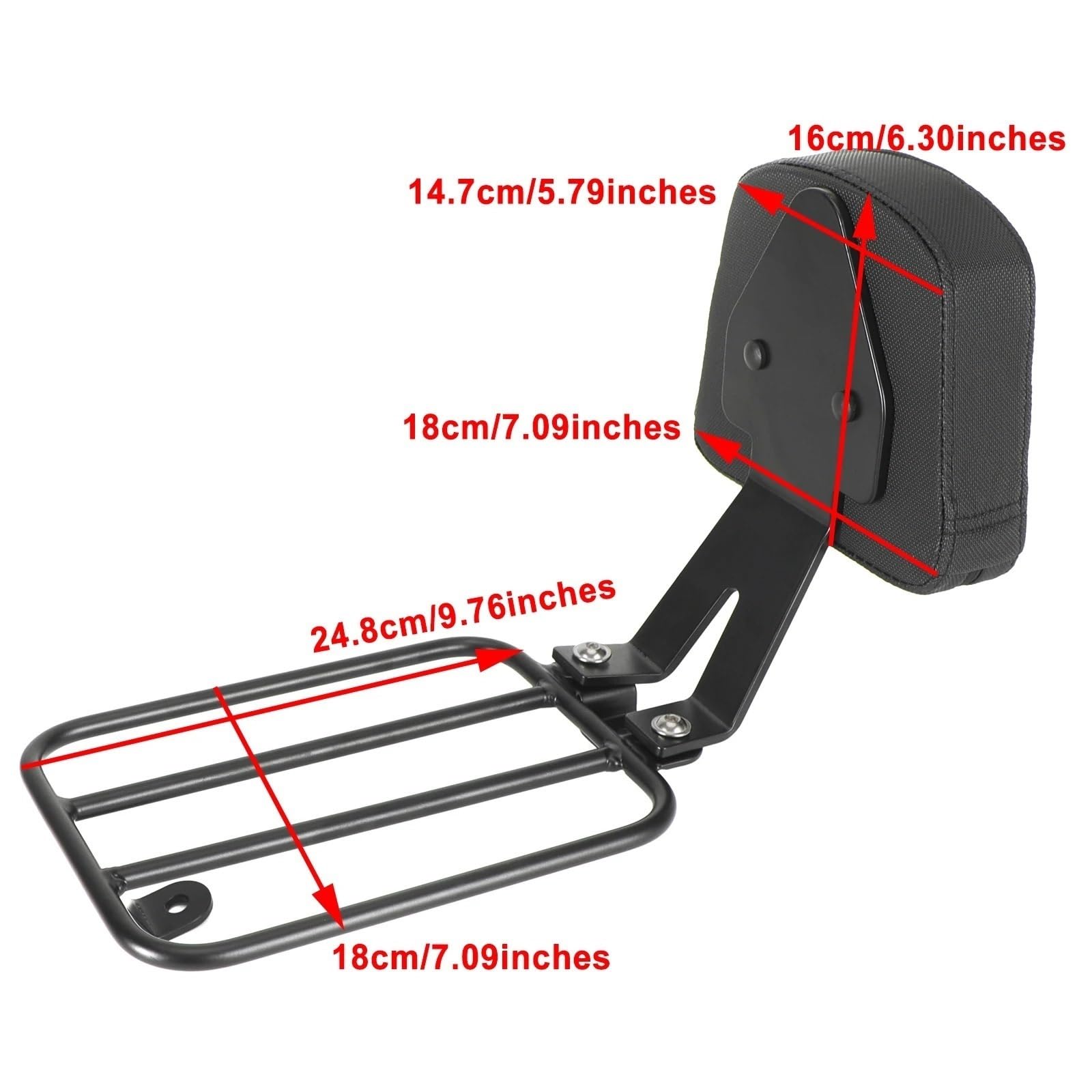 Sissy Bar Amovible Coussinet de Dossier Porte-Bagages arrière pour Kawasaki Vulcan VN650 2015 2016 2017 2018 2019 2020 2021
