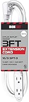 Vista 14 de IRON FORGE CABLE Paquete de 2 cables de extensión con enchufe plano de 15 pies, color negro, con 3 tomas - Cable de extensión para interiores