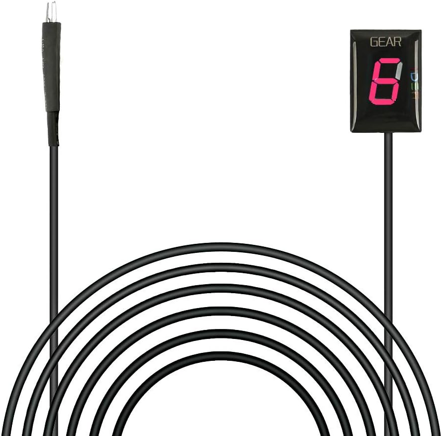 IDEA Waterproof Motorcycle Gear Indicator LED Display Plug & Play Honda Recent year model Red CE21