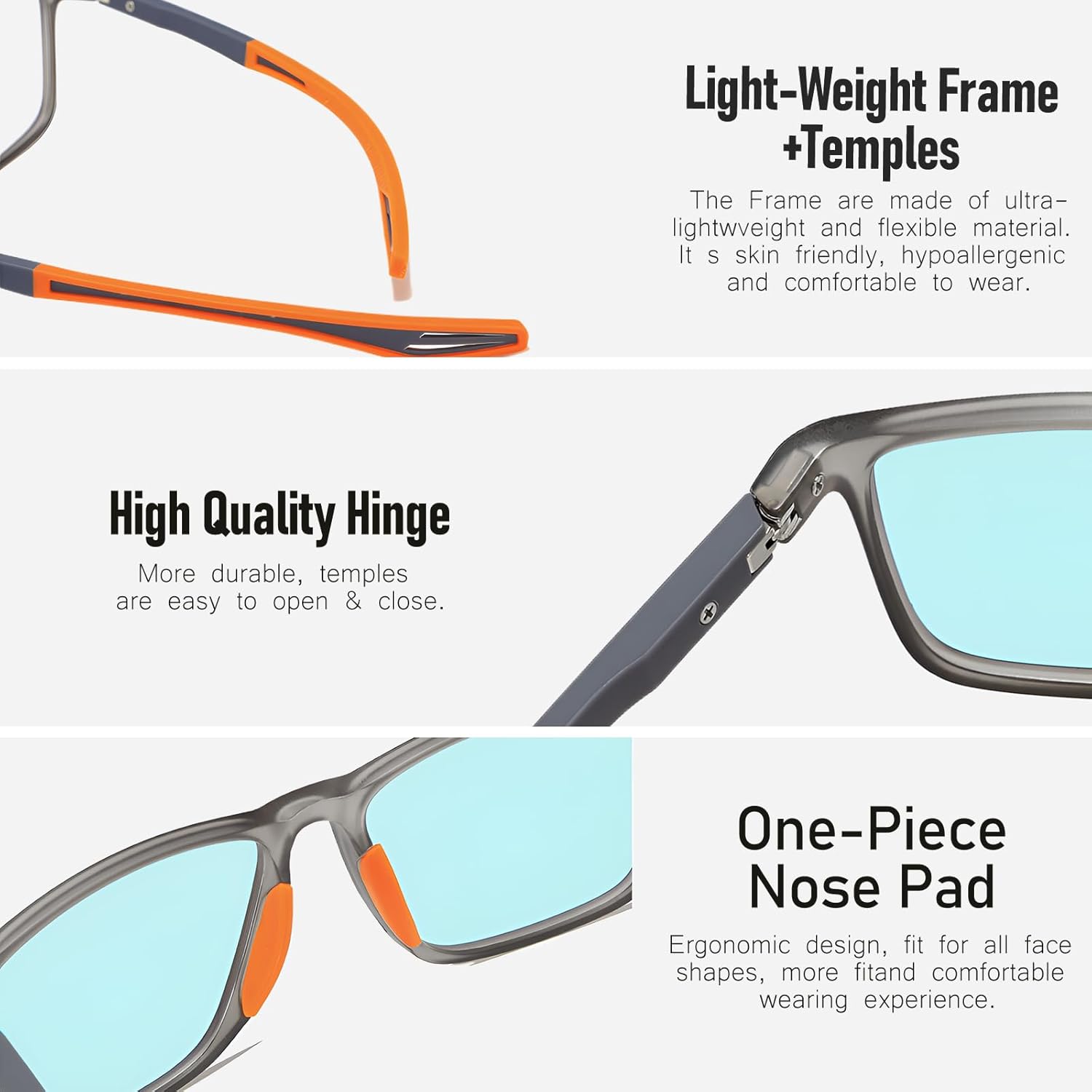 Color Blind Glasses for Men​ - Red-Green ​Colorblind Correction Glasses​, Color Correcting & Enhancing for Outdoor Use