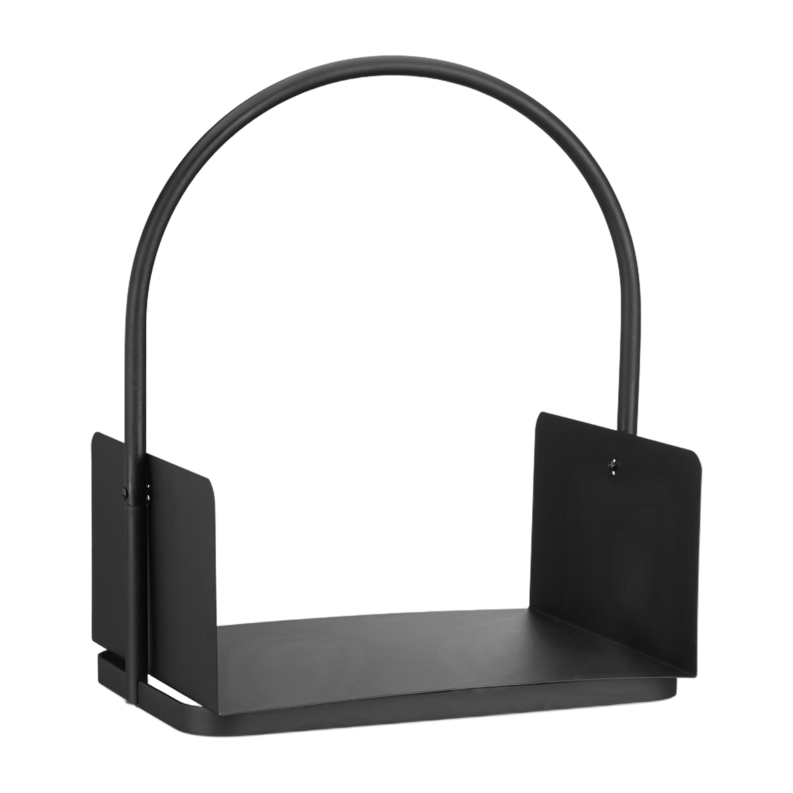 Relaxdays Cesto Portalegna da Camino Contenitore Grande Culla per Legname Metallo HxLxP 47 x 40 x 30 cm nero