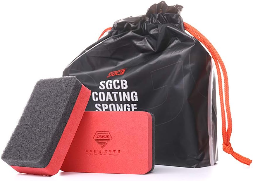 SGCB Pro Ceramic Coating Sponge Applicator Kit Pack of 10, 3.3” x 2” Tire Dressing Applicator Sponge Car Foam Block for Nano Coating, Glass Coating, Wheel Tire Shine Detailing