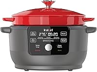 Instant Pot Precision 6Qt Electric Dutch Oven - 5-in-1 Enameled Cast Iron Braiser, Slow Cooker, Sauté, Warmer - Red, Stovetop & Oven Safe
