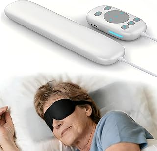 Knochenleitung Bluetooth Kissenlautsprecher, Schlaflautsprecher Eingebautes Weißes Rauschen, Ultradünner Unter-Kissen-Lautsprecher mit Fernbedienung & Timer, Kopfkissen Lautsprecher für Seitenschlafer